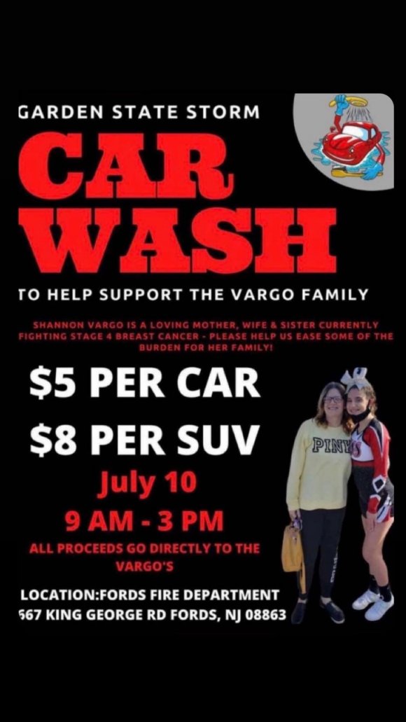 Car Wash To Help Support  Vargo Family!